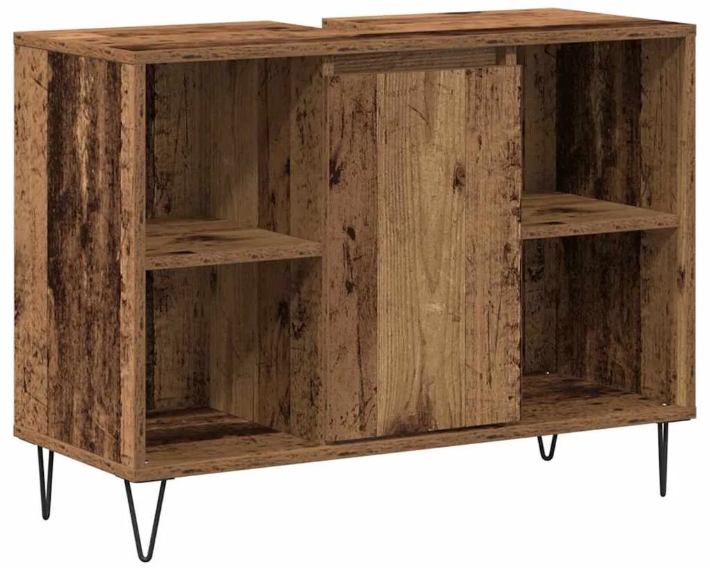 vidaXL Ντουλάπι Μπάνιου Παλαιό ξύλο 80 x 33 x 60 εκ Επεξεργασμένο ξύλο