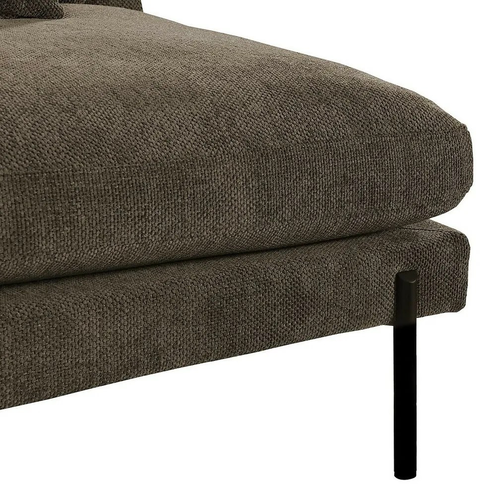 Ανάκλινδρο Riverton 696, Καφέ, 80x93x152cm, Ταπισερί, Πόδια: Μεταλλικά | Epipla1.gr