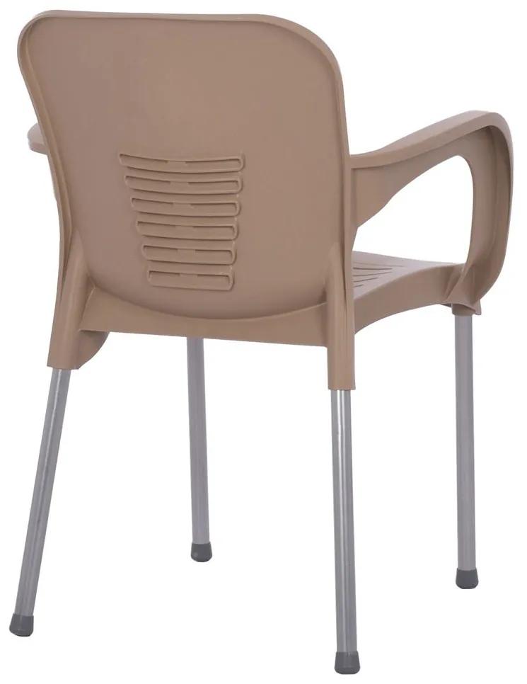 Καρέκλα Κήπου Eco Cappuccino Ανακυκλωμένο PP 60x50x80xcm - Πολυπροπυλένιο - 14720015