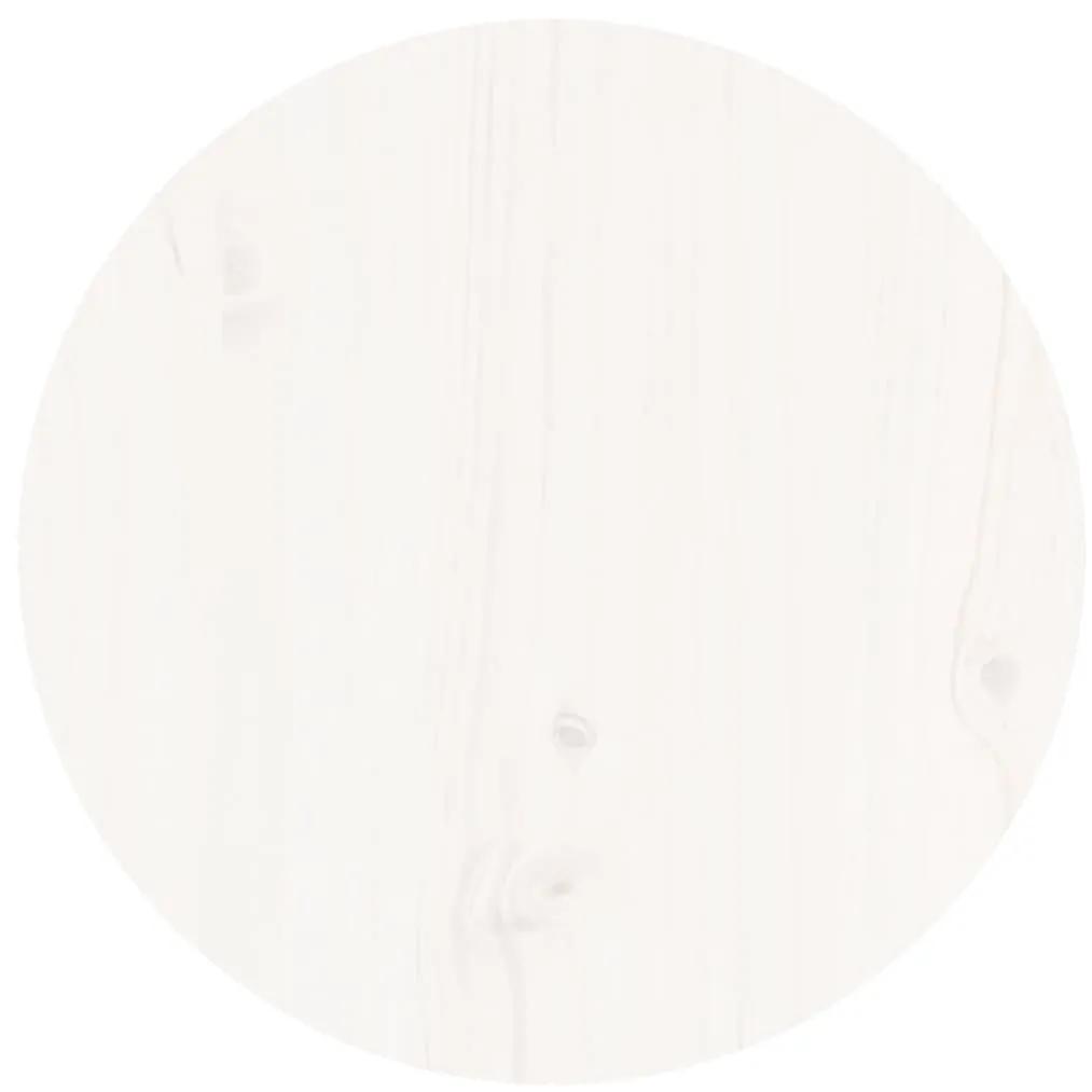 vidaXL Τραπεζάκι Σαλονιού Λευκό Ø 40x60 εκ. από Μασίφ Ξύλο Πεύκου