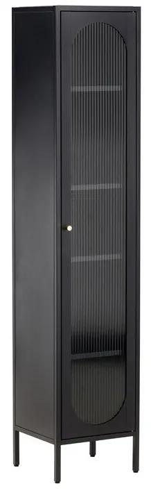 Βιτρίνα Dallas 4409, Μαύρο, Με πόρτες, 180x37x35cm, 24 kg | Epipla1.gr