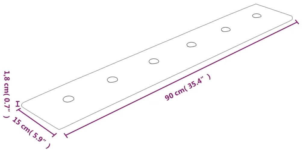 ΠΑΝΕΛ ΤΟΙΧΟΥ 12 ΤΕΜ. ΓΚΡΙ 90 X 15 ΕΚ. 1,62 Μ² ΣΥΝΘΕΤΙΚΟ ΔΕΡΜΑ 343998