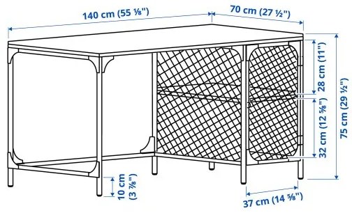 FJÄLLBO γραφείο, 140x70 cm 905.876.90