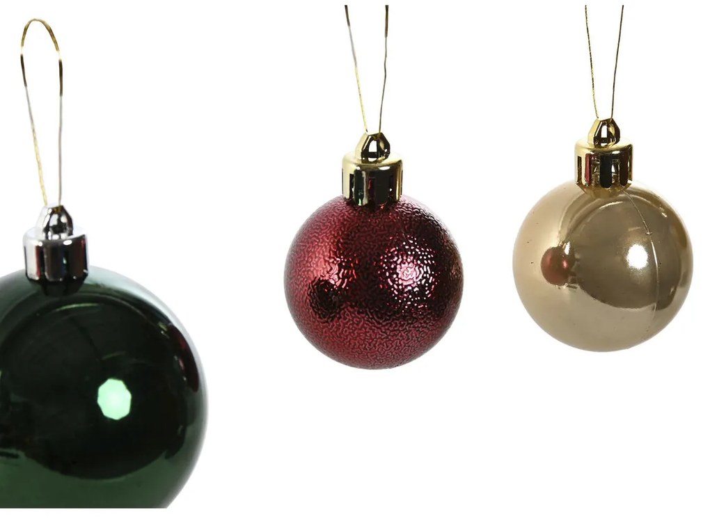 Χριστουγεννιάτικες μπάλες Home ESPRIT Κόκκινο Πράσινο πολυαιθυλένιο 27 x 12 x 25 cm (50 Τεμάχια)