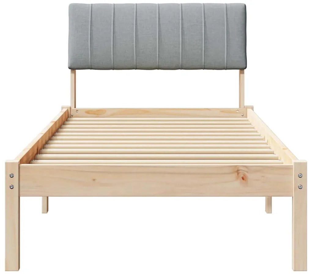 vidaXL Σκελετός Κρεβατιού Καφέ και ανοιχτό γκρι 75 x 190 cm