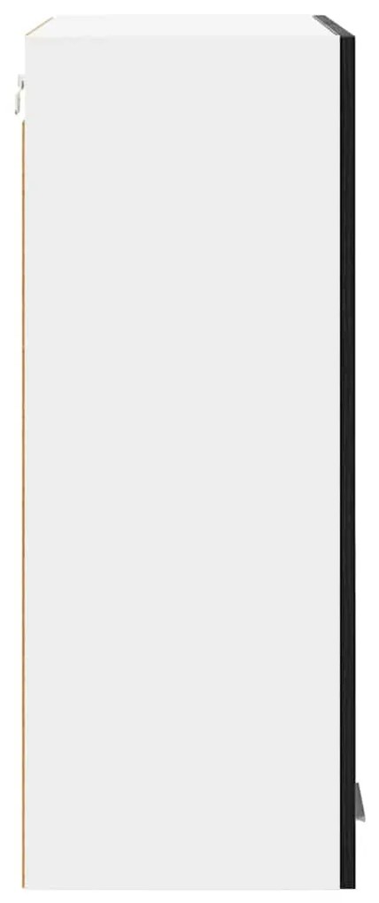 vidaXL Κρεμαστό ντουλάπι με αποθήκευση Μαύρη Οξυά 60 x 31 x 80 εκ.