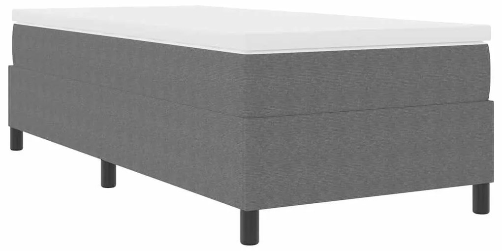 vidaXL Κρεβάτι με ελατήρια Απαλό Γκρι,Λευκό 193 x 90 x 60 εκ. Βελούδο