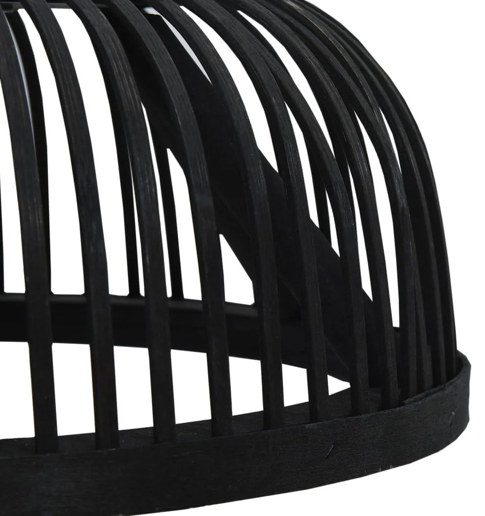 vidaXL Φωτιστικό Κρεμαστό Ημικυκλικό Μαύρο 34x14,5 εκ Μπαμπού 40 W E27
