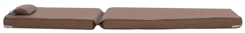 Μαξιλάρι ξαπλώστρας textilene 600gr/m2 2x1 Sifnos moka 194x70x11εκ.