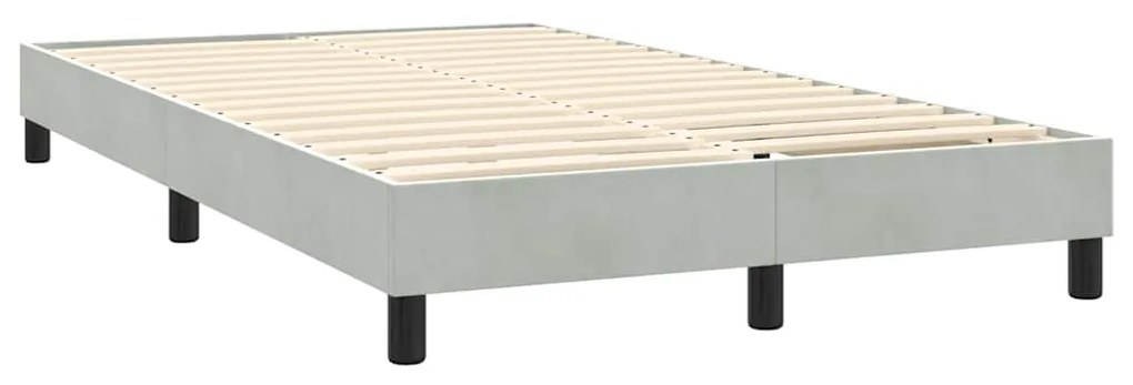 ΚΡΕΒΑΤΙ BOXSPRING ΜΕ ΣΤΡΩΜΑ ΑΝΟΙΧΤΟ ΓΚΡΙ 120X220 ΕΚ. ΒΕΛΟΥΔΙΝΟ 3316059