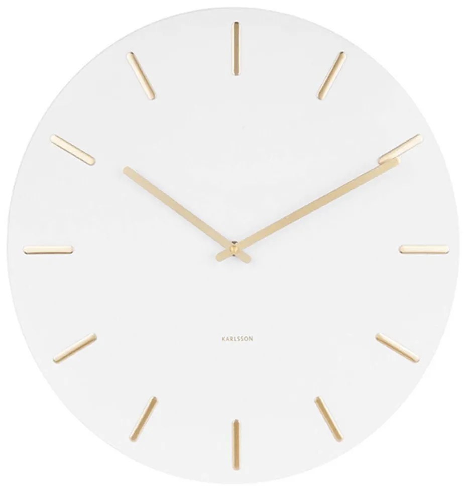 Ρολόι Τοίχου Charm KA5716WH Φ45cm Μεταλλικό White Karlsson Steel