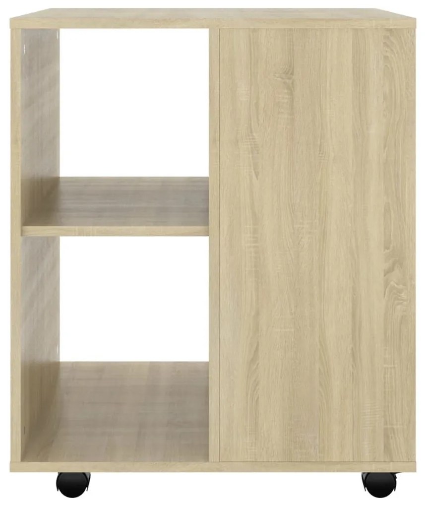 Ντουλάπι Τροχήλατο Sonoma Δρυς 60x53x72 εκ. Επεξ. Ξύλο - Καφέ