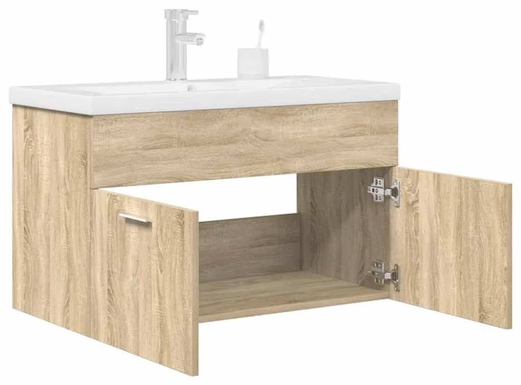 Ντουλάπι νιπτήρα μπάνιου με ενσωματωμένη λεκάνη και βρύση