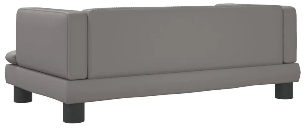 vidaXL Καναπές Παιδικός Γκρι 80 x 45 x 30 εκ. από Συνθετικό Δέρμα