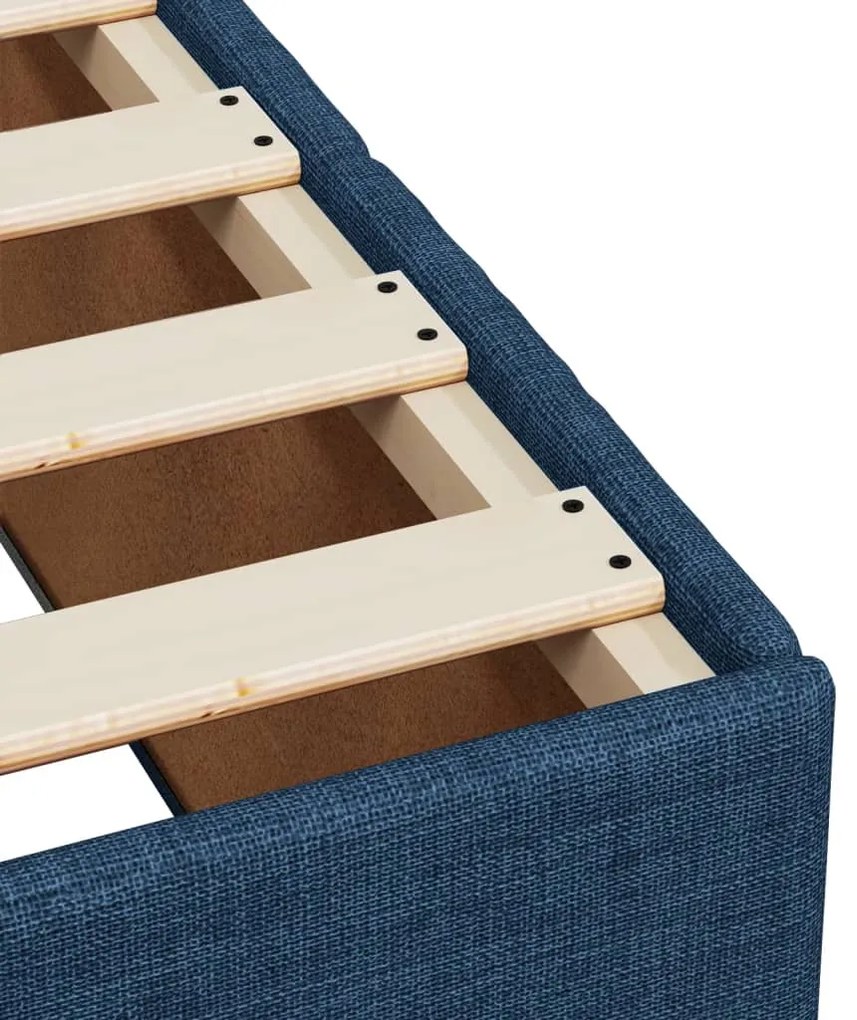 Κρεβάτι Boxspring με Στρώμα Μπλε 160x200 εκ. Υφασμάτινο 3291725