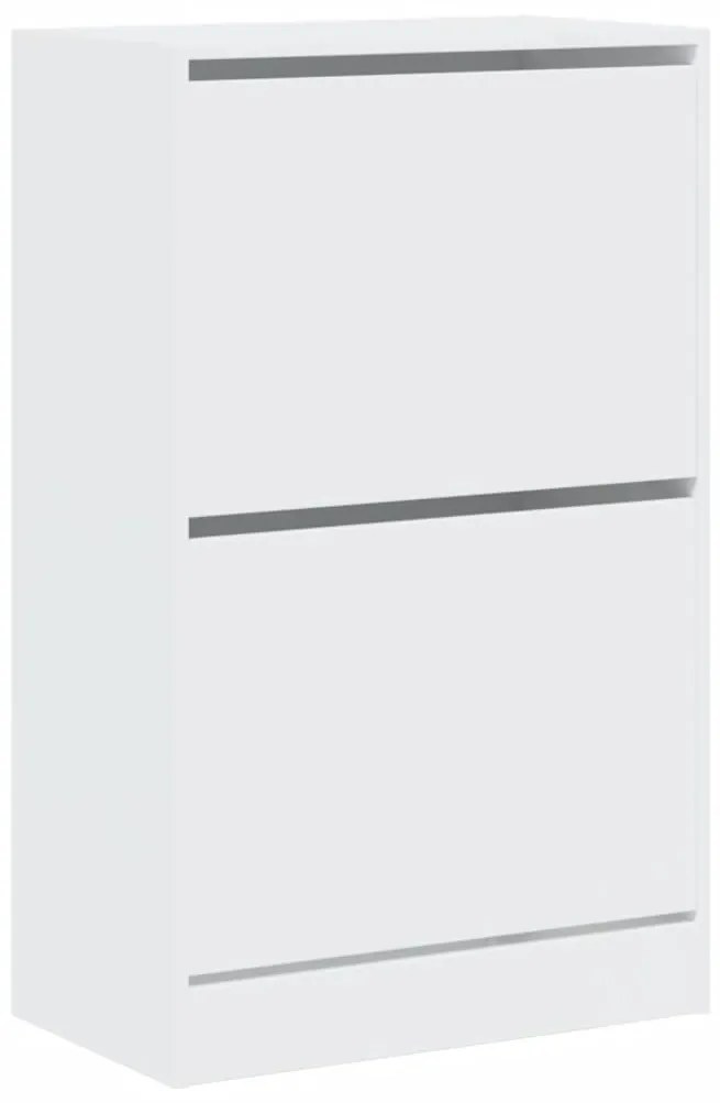vidaXL Παπουτσοθήκη Λευκή 60x34x96,5 εκ. από Επεξεργασμένο Ξύλο