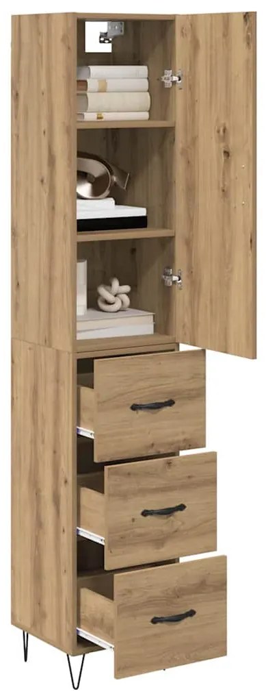 vidaXL Highboard Artisan Oak 69,5 x 34 x 180 εκ. Επεξεργασμένο ξύλο