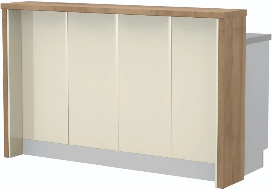 Πάγκος νησίδας Modena-Μήκος: 120 εκ.-Γκρι ανοιχτό-Siena Marble