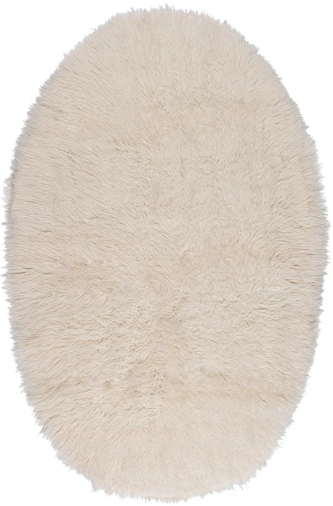 Χαλί Flokati Natural 1700gr White Βιοκαρπέτ 60X100