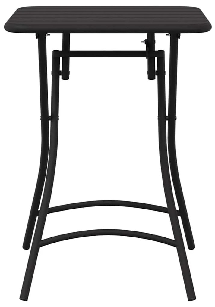 vidaXL Αναδιπλούμενο Τραπέζι Κήπου - Ανθρακί - 55x55x73 εκ. - Χάλυβας