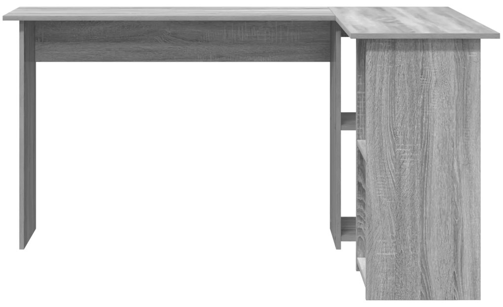 vidaXL Γκρι Γραφείο Υπολογιστή Γκρι Sonoma MDF Μεσαίο Αποθήκευση