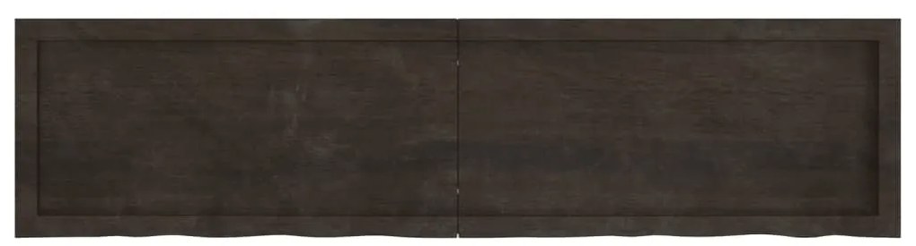 vidaXL Ράφι Τοίχου Σκούρο Καφέ 160x40x(2-4) εκ. Επεξ. Μασίφ Ξύλο Δρυός