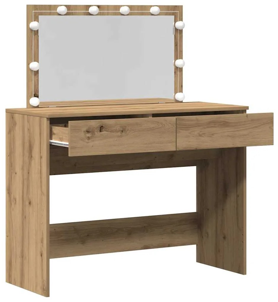 vidaXL Κομοδίνο artisan δρυς 100 x 40 x 120 εκ. Επεξεργασμένο ξύλο