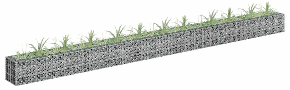 vidaXL Συρματοκιβώτιο-Γλάστρα Υπερυψωμένη 450x30x30 εκ. Γαλβ. Χάλυβας