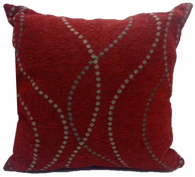 Vekrakis Μαξιλάρι Φιγούρας με Γέμιση 45×45εκ Polycotton Zig Zag Μπορντό