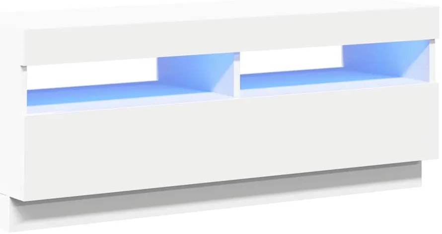 vidaXL Έπιπλο Τηλεόρασης με LED Λευκό 100 x 35 x 40 εκ.