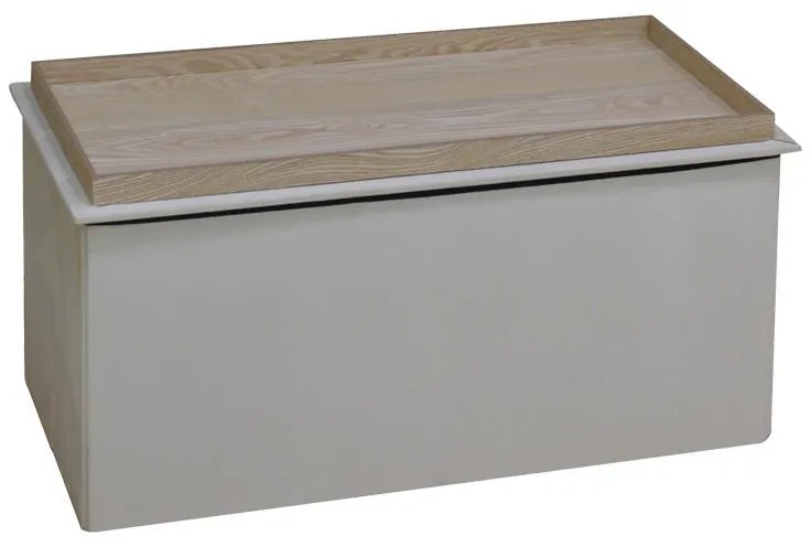 Σκαμπό-μπαούλο Koper Bελούδο σε Mπεζ απόχρωση 76x38x38εκ. 76x38x38 εκ.
