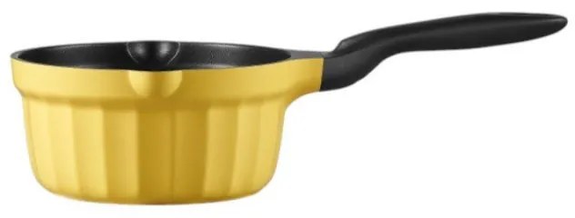 Κατσαρόλα BUYDEEM CP141, 1.8 l, Γυάλινο καπάκι, Χυτοαλουμίνιο, Χωρίς PFOA, Αντικολλητική επίστρωση, Κίτρινο
