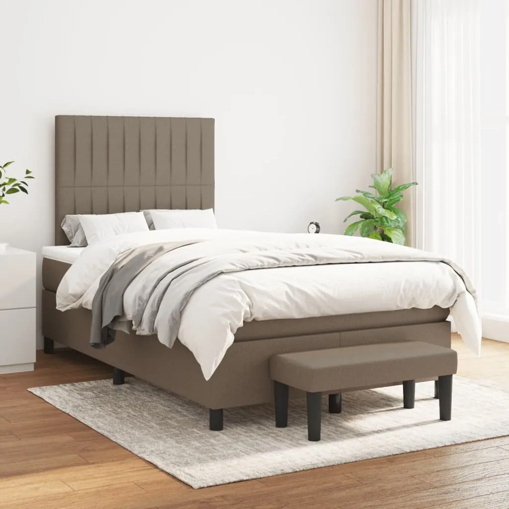 ΚΡΕΒΑΤΙ BOXSPRING ΜΕ ΣΤΡΩΜΑ TAUPE 120X190 ΕΚ. ΥΦΑΣΜΑΤΙΝΟ 3270373