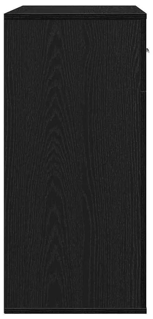 vidaXL Πλαϊνό γραφείο Μαύρη Οξυά 78 x 38 x 80 εκ Επεξεργασμένο ξύλο