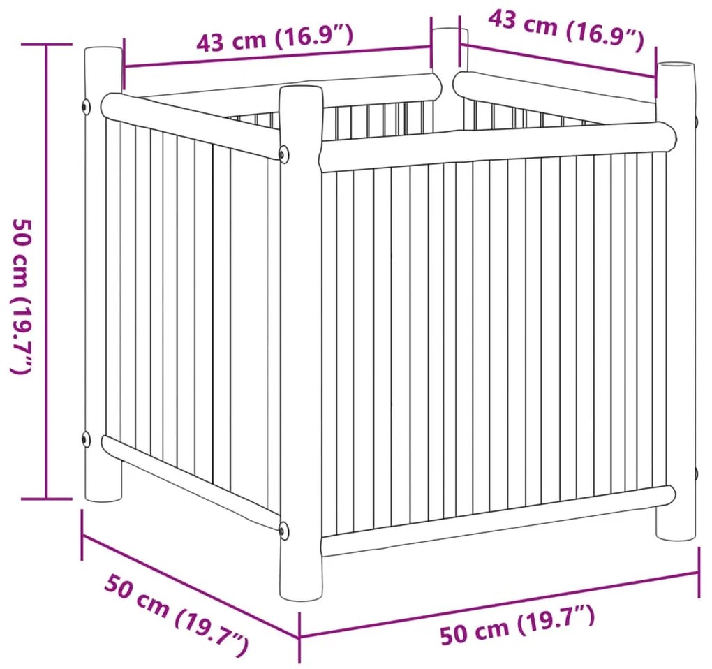 ΖΑΡΝΤΙΝΙΕΡΑ 50X50X50 ΕΚ. ΑΠΟ ΜΠΑΜΠΟΥ 366465