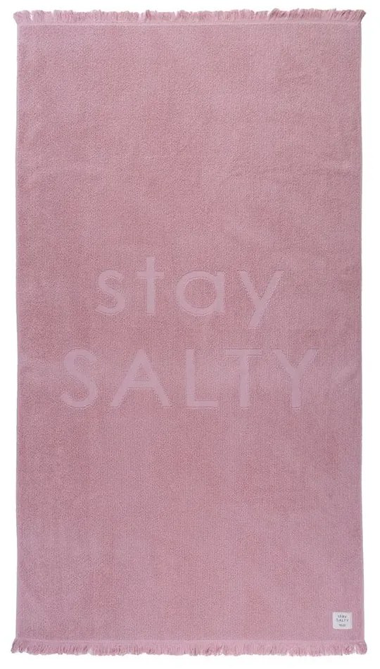 Πετσέτα Θαλάσσης Stay Salty Pink Nef-Nef Beach 90x170cm 100% Βαμβάκι