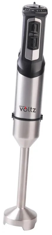 Ραβδομπλέντερ με εξάρτημα για πουρέ Oliver Voltz OV51112L, 1200W, 2 ταχύτητες, Λεπίδα από ανοξείδωτο ατσάλι, Inox/Μαύρο