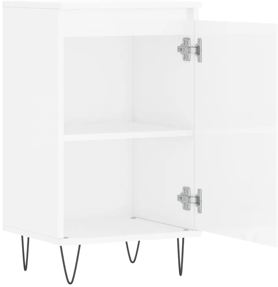 vidaXL Ντουλάπια 2 τεμ. Γυαλιστ. Λευκό 40x35x70 εκ. από Επεξεργ. Ξύλο