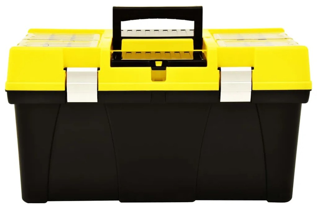 vidaXL Εργαλειοθήκη 595x337x316 χιλ. Κίτρινο από Πλαστικό