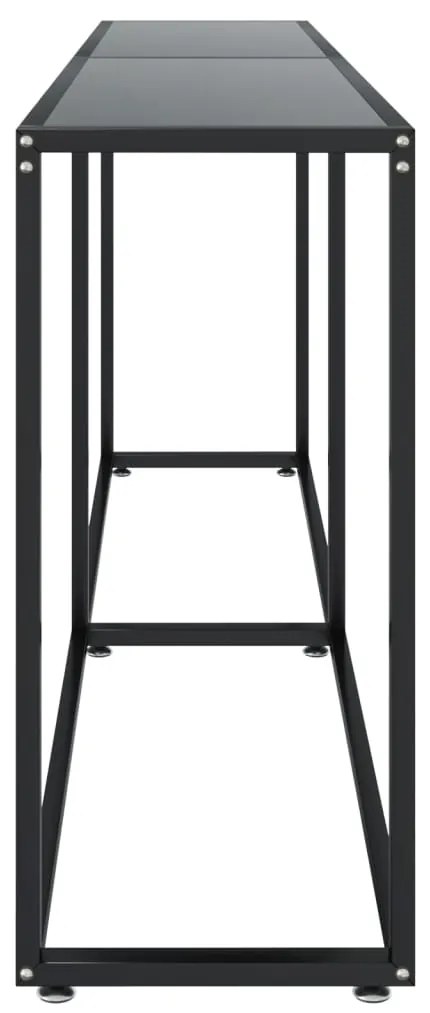 vidaXL Τραπέζι Κονσόλα Μαύρο 200 x 35 x 75,5 εκ. από Ψημένο Γυαλί