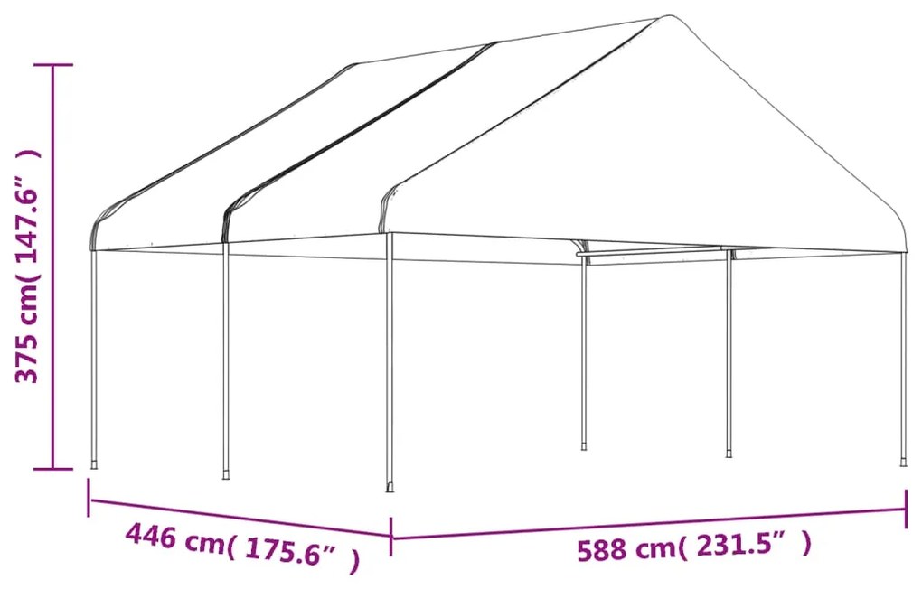 ΚΙΟΣΚΙ ΜΕ ΤΕΝΤΑ ΛΕΥΚΟ 4,46 X 5,88 X 3,75 Μ. ΑΠΟ ΠΟΛΥΑΙΘΥΛΕΝΙΟ 3155518