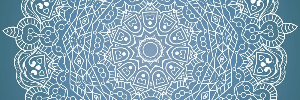 Διαλογισμός εικόνας Mandala σε μπλε φόντο - 120x40