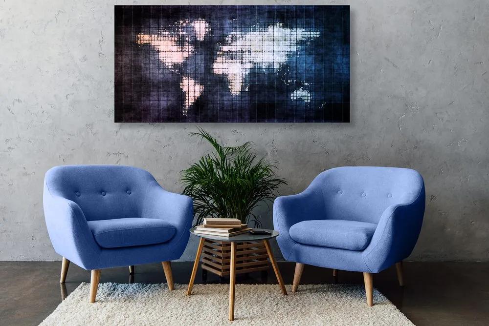 Εικόνα στον κόσμο του φελλού στο χάρτη - 100x50  color mix