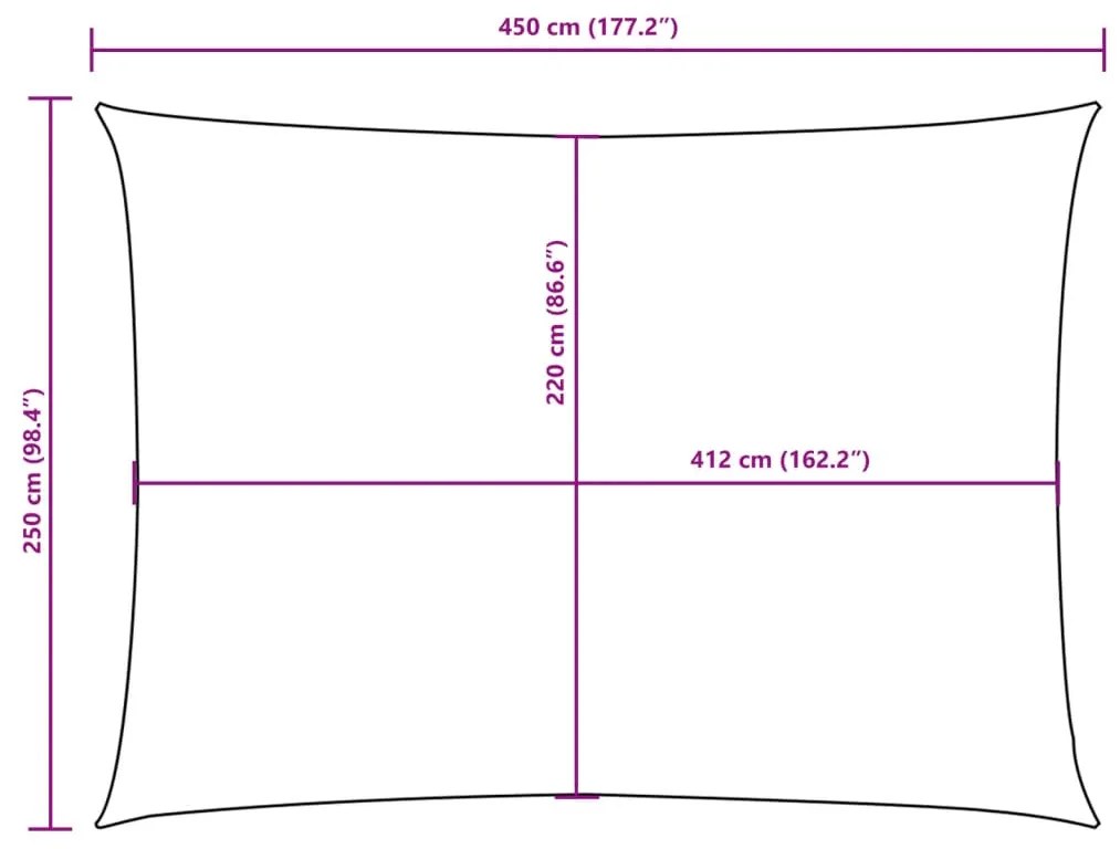 Πανί Σκίασης Ορθογώνιο Taupe 2,5 x 4,5 μ. από Ύφασμα Oxford - Μπεζ-Γκρι