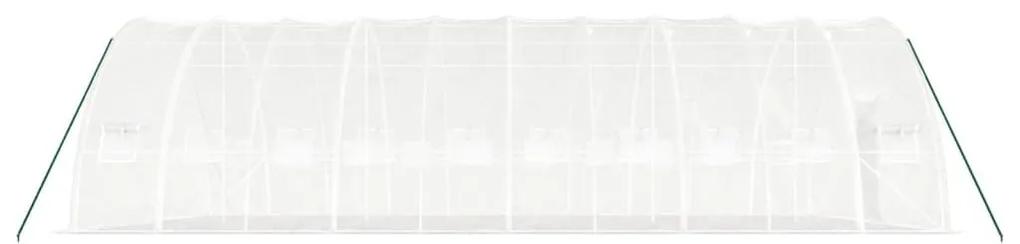 Θερμοκήπιο με Ατσάλινο Πλαίσιο Λευκό 60 μ² 10 x 6 x 2,85 μ. - Λευκό
