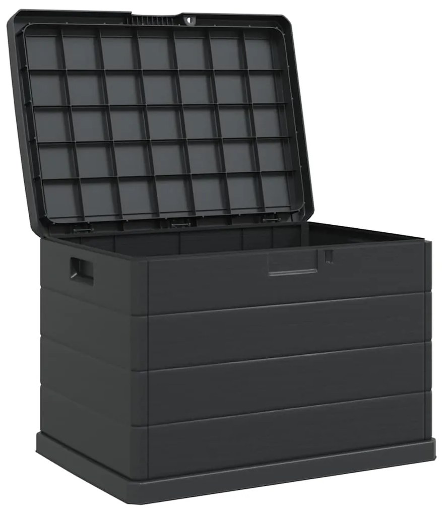 vidaXL Κουτί αποθήκευσης κήπου Ανθρακί 77.5 x 54.5 x 53 εκ. Πλαστικό