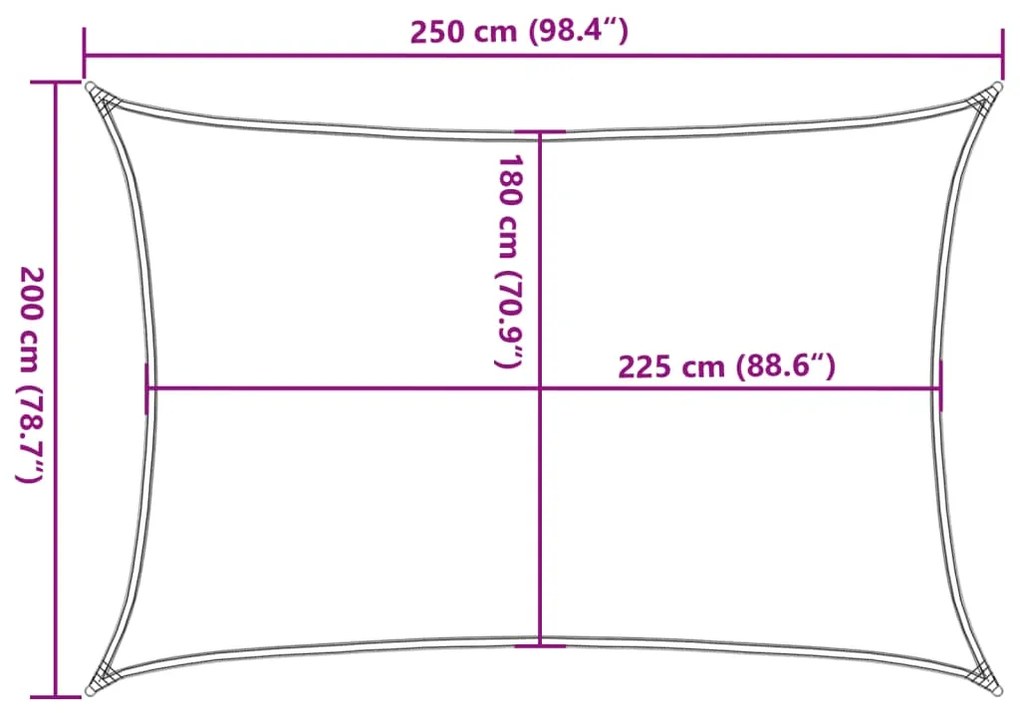 Πανί Σκίασης Κρεμ 2 x 2,5 μ. από HDPE 160 γρ./μ² - Κρεμ