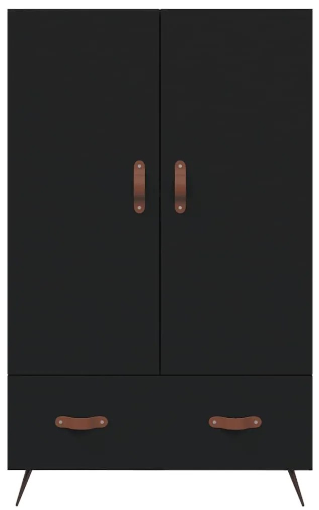 Ντουλάπα Μαύρη 69,5 x 31 x 115 εκ. από Επεξεργασμένο Ξύλο - Μαύρο
