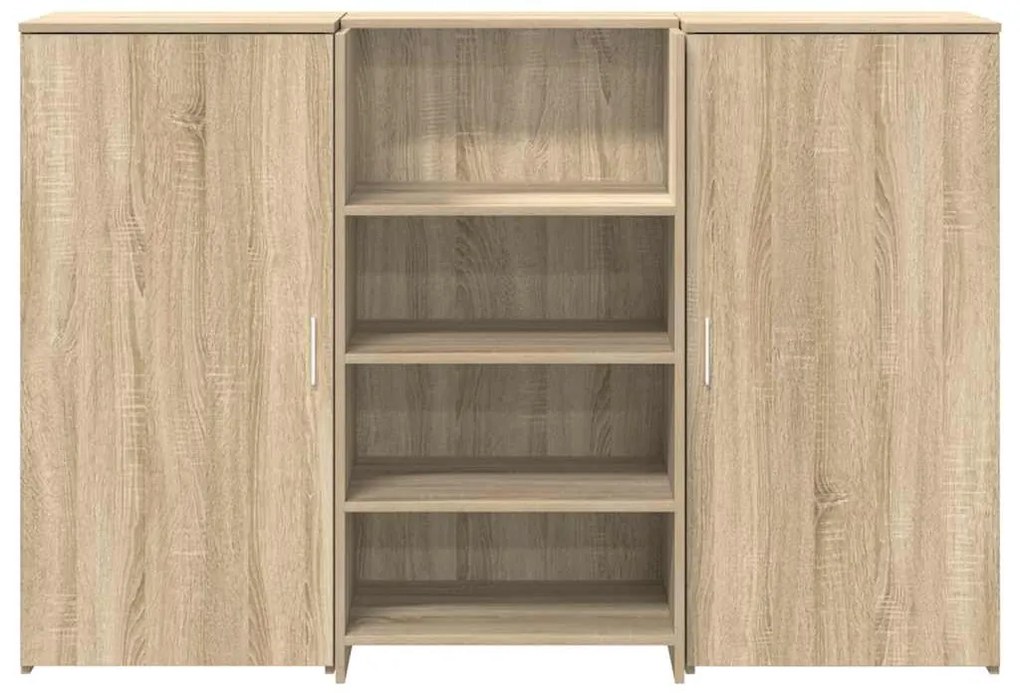 vidaXL Γραφείο υποδοχής Sonoma Δρυς 155x50x103,5εκ. Επεξεργασμένο Ξύλο