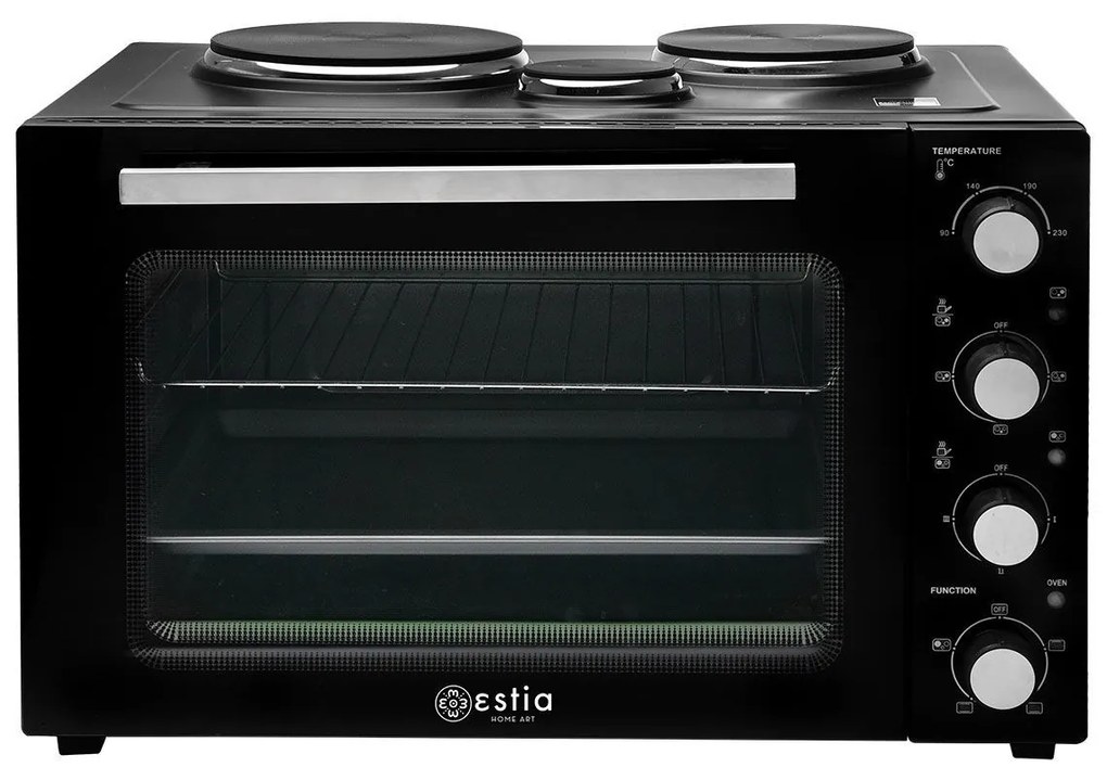 Ηλεκτρικό Φουρνάκι Compact Cooker 2950W 48Lt Με 3 Εστίες Και Λειτουργία Αέρα 45.1x31.5x25.8cm